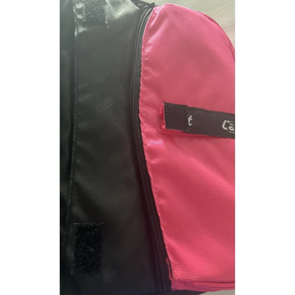 CASE-IT Zipper Pouch for Three-Ring Binder Storage Pink‎ with Black Mesh
